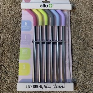 Ello Stainless Straws New 6pk